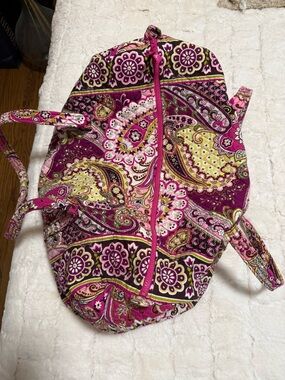 Vera Bradley Fuchsia and Purple Paisley Quilted Bag